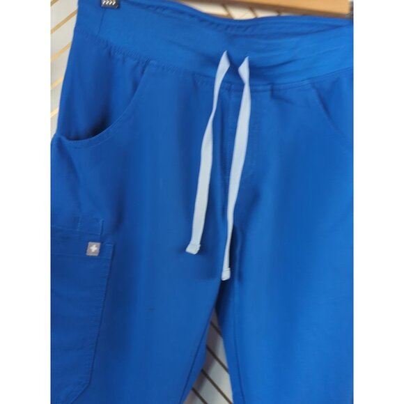 Figs Womens Pants Blue Classic 4 Pockets SCRUB Waist Medical Pants Size XS - Picture 3 of 7